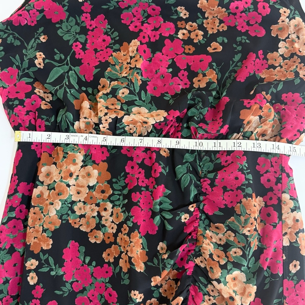 THML Floral Sleeveless Fit & Flare Dress Size Large - Picture 3 of 16